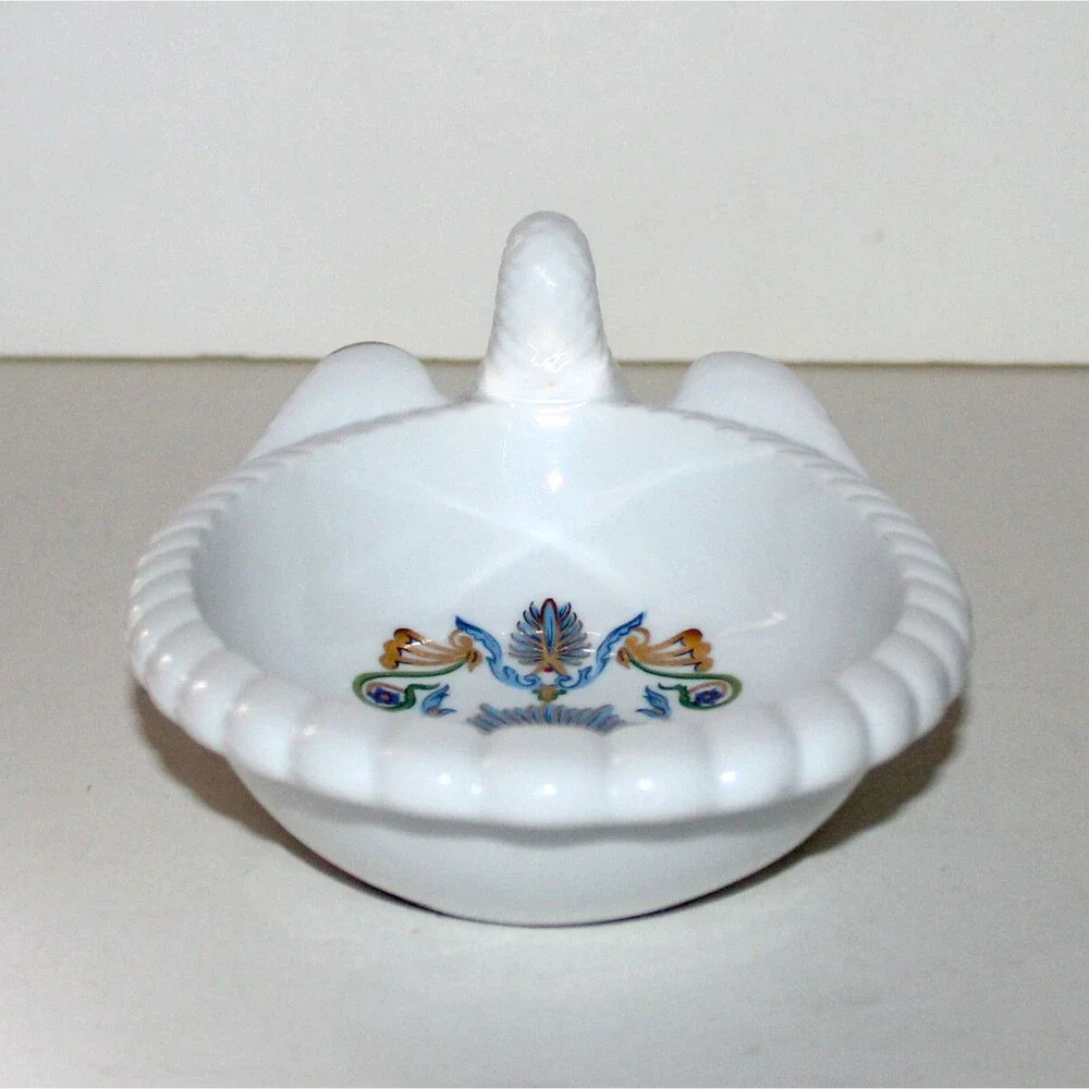 Elizabeth Arden Orient Express Soap Dish Porcelain Swan blue gold Japan